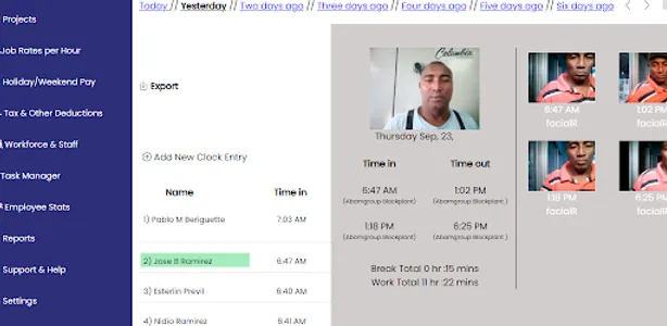 Punch Clock AI Employee Time C screenshot 3