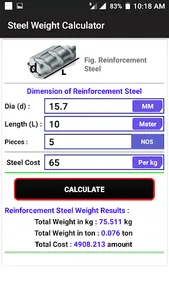 Concrete Calculator (Cement,Sa screenshot 5