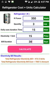 Electricity Cost, Units and Bi screenshot 6