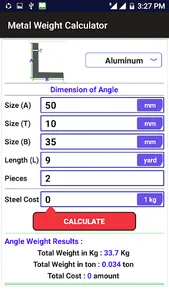 Metal Weight Calculator (Steel screenshot 10