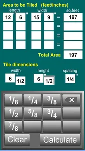 Tiles Mojo (feet inches) screenshot 1