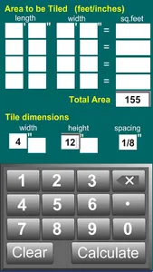 Tiles Mojo (feet inches) screenshot 2