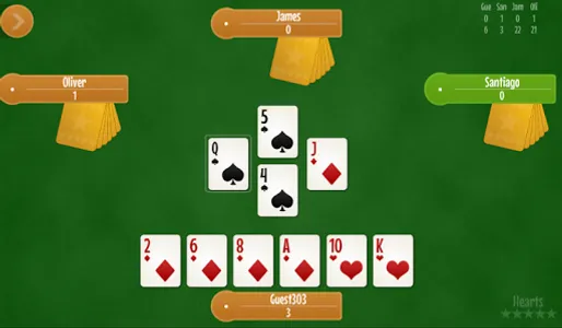 Hearts card game screenshot 0