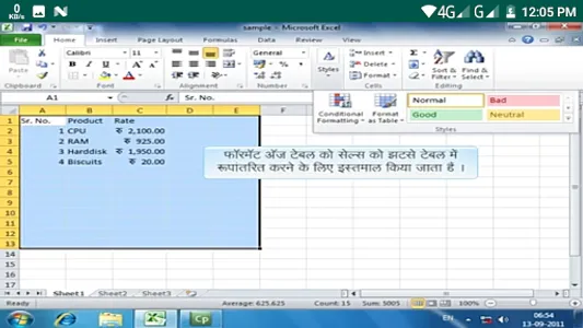 Learn M S Excel 2010 in Hindi screenshot 10