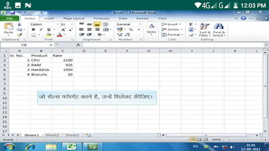 Learn M S Excel 2010 in Hindi screenshot 5