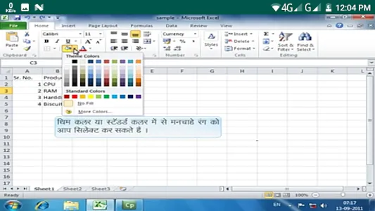 Learn M S Excel 2010 in Hindi screenshot 8