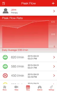 AZ Respiratory Peak Flow Diary screenshot 10