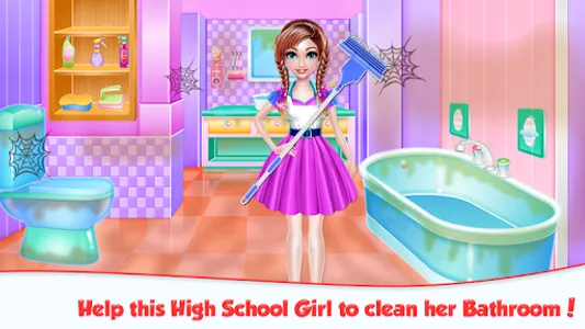 Highschool Girl House Cleaning screenshot 4