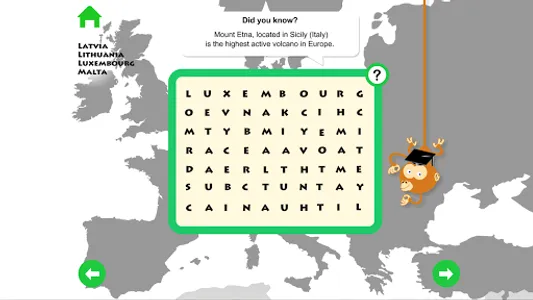 Europe Countries Word Search screenshot 3