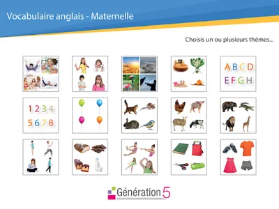 Vocabulaire anglais Maternelle screenshot 0