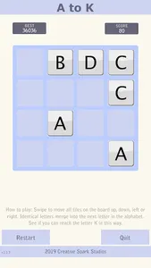 A to K Pro - Sliding Puzzle screenshot 1