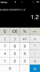 Calculator with parentheses screenshot 0