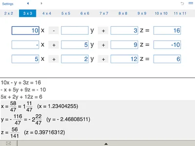 System solver screenshot 3