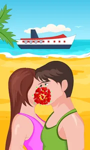Kissing Game-Beach Couple Fun screenshot 1