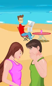 Kissing Game-Beach Couple Fun screenshot 2