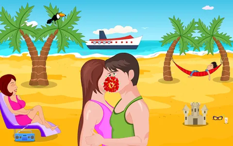 Kissing Game-Beach Couple Fun screenshot 4