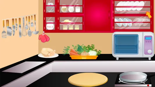 games girl cooking chicken screenshot 0