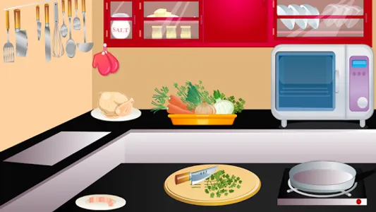 games girl cooking chicken screenshot 1