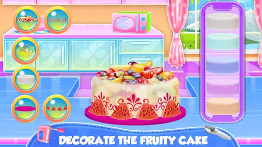 Fruity Ice Cream Cake Cooking screenshot 5