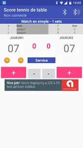 Tableau Score Tennis de table screenshot 4