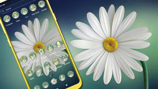 White Gerbera Daisy Theme screenshot 3