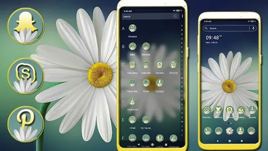 White Gerbera Daisy Theme screenshot 5