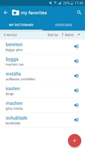 German-Swedish Dictionary screenshot 6