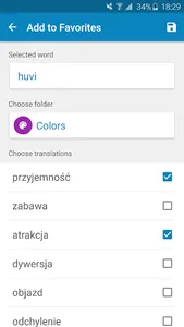 Finnish-Polish Dictionary screenshot 7