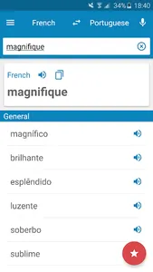 French-Portuguese Dictionary screenshot 0