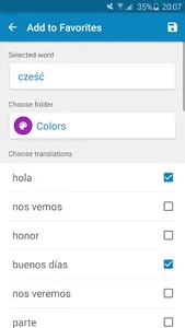 Polish-Spanish Dictionary screenshot 6