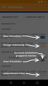 AMS Fahrtenbuch screenshot 2