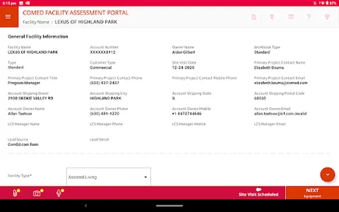 Comed Facility Assessment screenshot 1