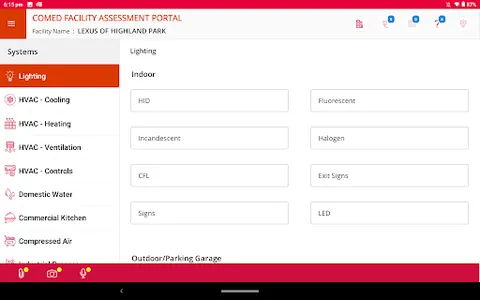 Comed Facility Assessment screenshot 2