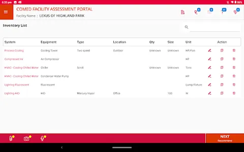 Comed Facility Assessment screenshot 3