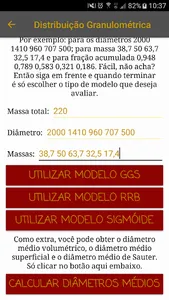 Distribuição Granulométrica -  screenshot 2