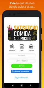 Satisfecho- Comida a domicilio screenshot 0