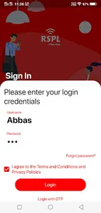RSPL Fibernet screenshot 1