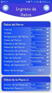 Diseño de Tornillos UNC screenshot 10