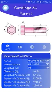 Diseño de Tornillos UNC screenshot 7