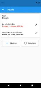 Hausaufgaben Organizer screenshot 1