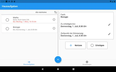 Hausaufgaben Organizer screenshot 9