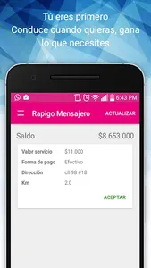 Mensajeros Rapigo screenshot 0