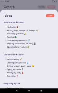 Sparkle: Self-Care Checklist,  screenshot 11