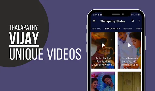 Vijay Video Status: Thalapathy screenshot 3