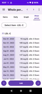 Blood test record screenshot 3
