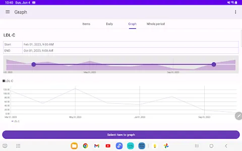 Blood test record screenshot 6