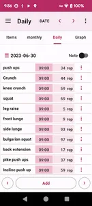 Body weit training note screenshot 2