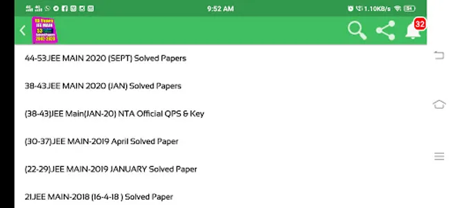 19 Years JEE MAIN 53 Solved Pa screenshot 9