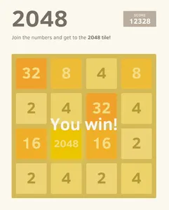 2048 puzzle game screenshot 1