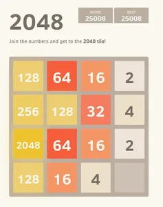 2048 puzzle game screenshot 2